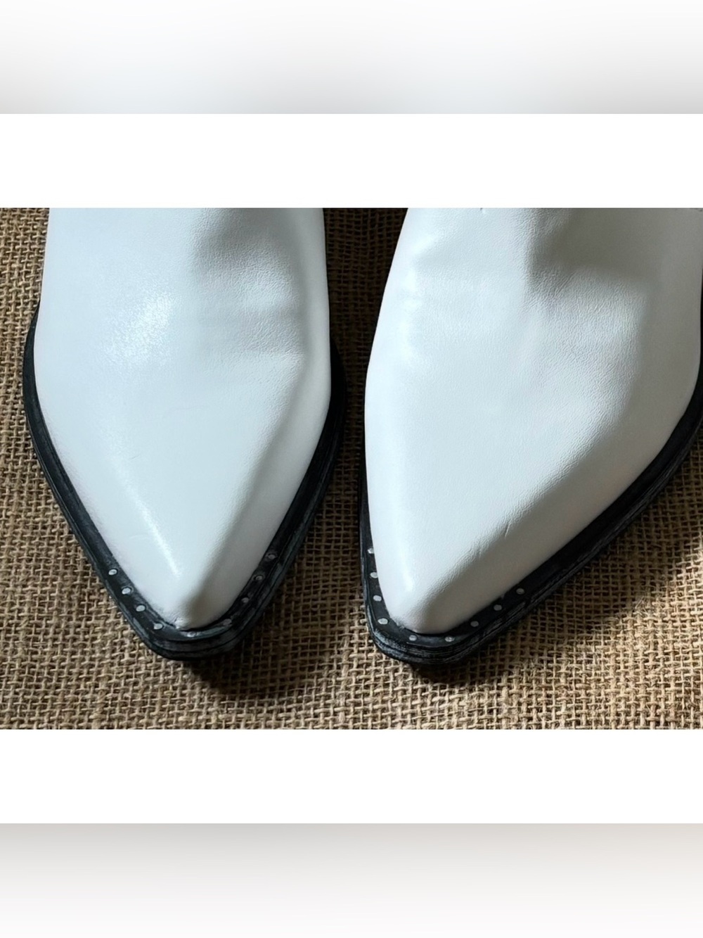 Circus By Sam Edelman Whistler White Fashion Boots Booties Sz 9.5 M Pointed Toe - Picture 3 of 13
